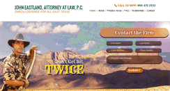 Desktop Screenshot of johneastlandlaw.com